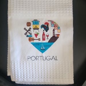 Portugal Themed Embroidered Towel
